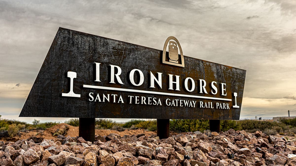 Ironhorse Santa Teresa Gateway Park sign